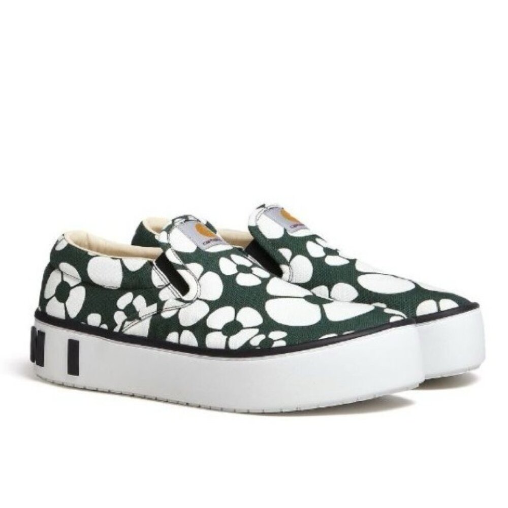 Marni x Carhartt WIP Slip-On Floral Low Cut Slip-On Sneakers Size 44 NEW $750